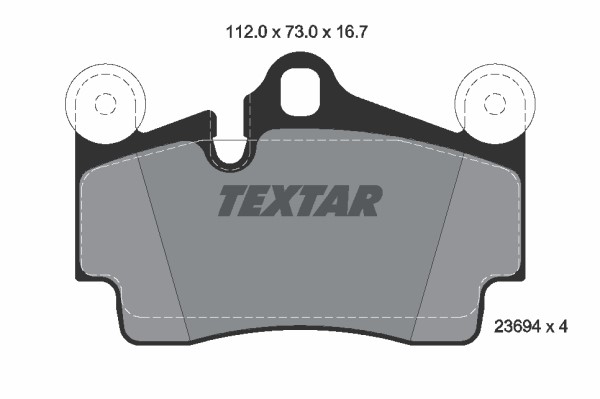 Bromsbeläggsats, Bakaxel Textar 2369402 TEXTAR
