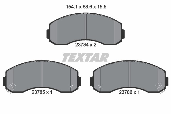 Bromsbeläggsats, Framaxel Textar 2378401 TEXTAR