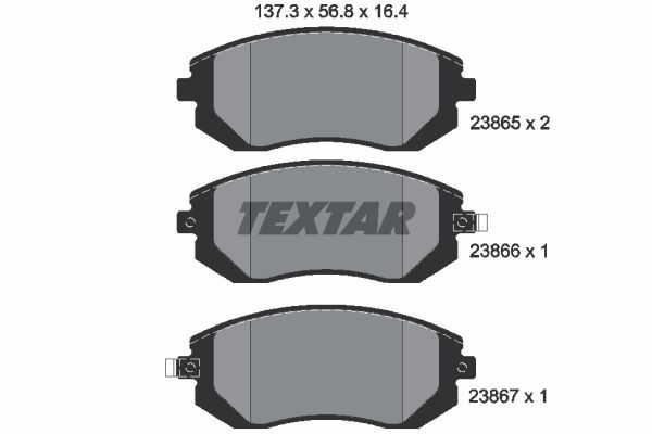 Bromsbeläggsats, Framaxel Textar 2386501 TEXTAR
