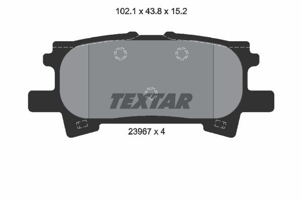 Bromsbeläggsats, Bakaxel Textar 2396701 TEXTAR