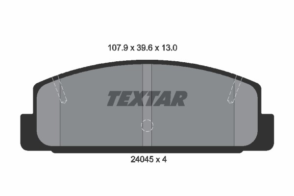 Bromsbeläggsats, Bakaxel Textar 2404501 TEXTAR