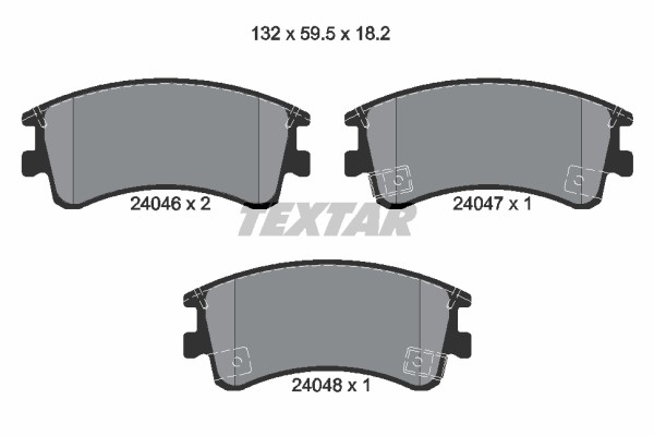 Bromsbeläggsats, Framaxel Textar 2404601 TEXTAR