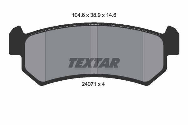 Bromsbeläggsats, Bakaxel Textar 2407101 TEXTAR