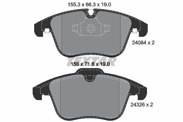 Bromsbeläggsats, Framaxel Textar Q+ 2408401 TEXTAR