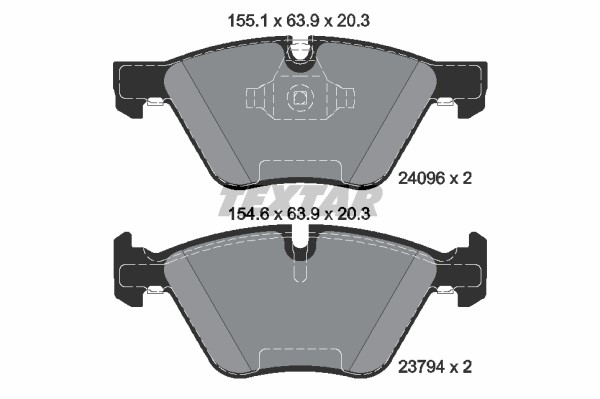 Bromsbeläggsats, Framaxel Textar Q+ 2409601 TEXTAR