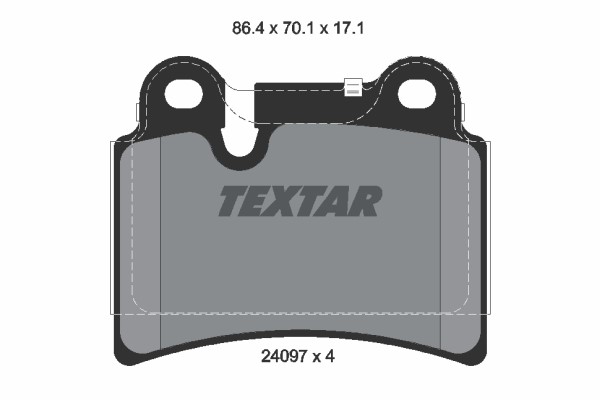 Bromsbeläggsats, Bakaxel Textar 2409701 TEXTAR