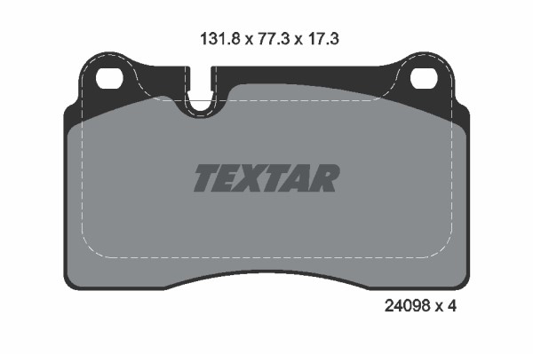Bromsbeläggsats, Framaxel Textar 2409801 TEXTAR
