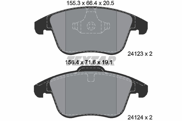 Bromsbeläggsats, Framaxel Textar Q+ 2412301 TEXTAR