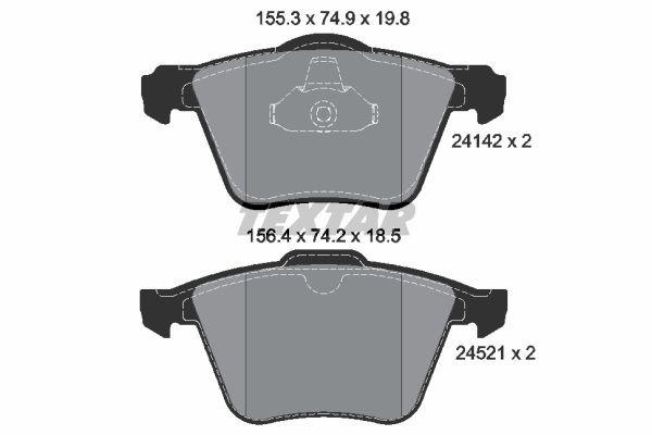 Bromsbeläggsats, Framaxel Textar Q+ 2414201 TEXTAR