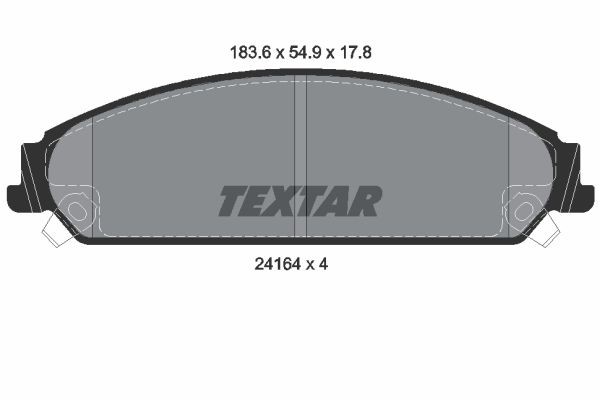 Bromsbeläggsats Hålad, Framaxel Textar Q+ 2416401 TEXTAR