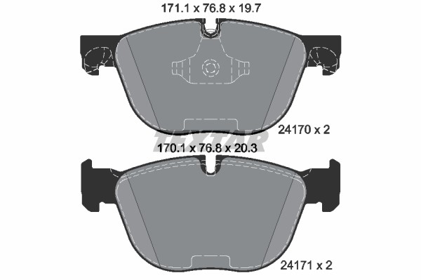 Bromsbeläggsats, Framaxel Textar 2417001 TEXTAR