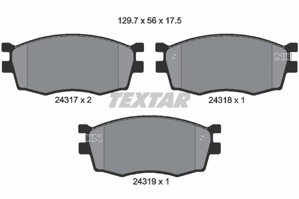 Bromsbeläggsats, Framaxel Textar Q+ 2431701 TEXTAR