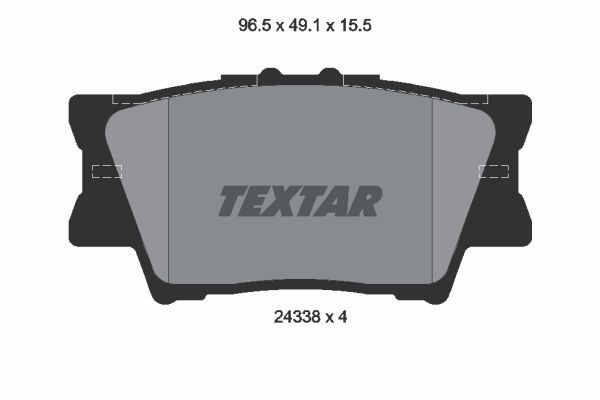 Bromsbeläggsats, Bakaxel Textar 2433801 TEXTAR