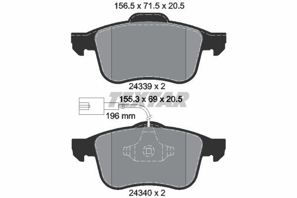 Bromsbeläggsats, Framaxel Textar Q+ 2433901 TEXTAR