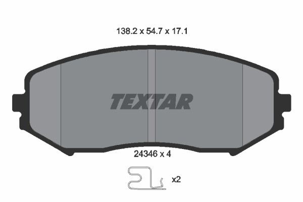 Bromsbeläggsats, Framaxel Textar 2434601 TEXTAR
