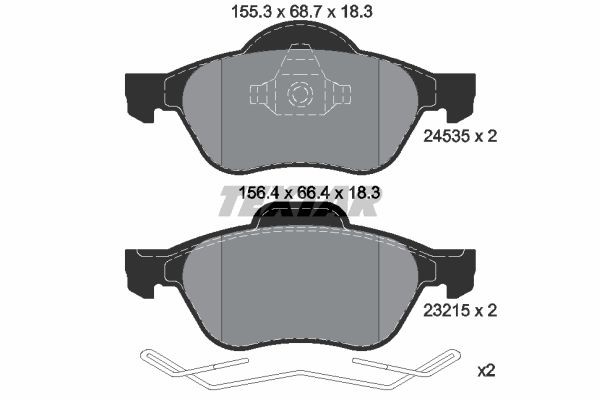 Bromsbeläggsats, Framaxel Textar Q+ 2453501 TEXTAR