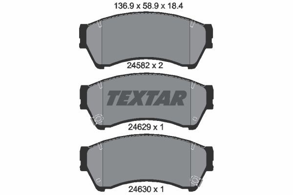 Bromsbeläggsats, Framaxel Textar 2458202 TEXTAR