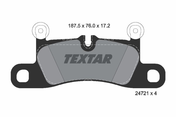 Bromsbeläggsats, Bakaxel Textar 2472101 TEXTAR