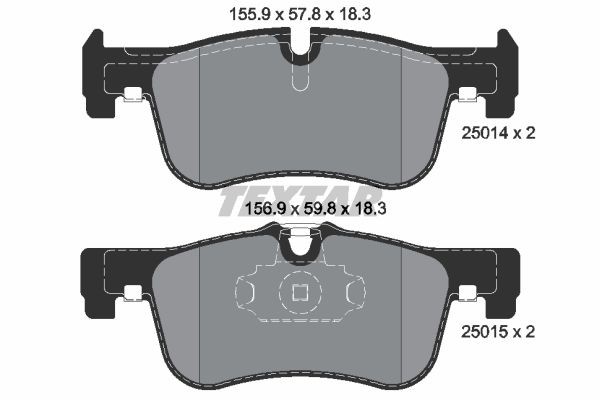 Bromsbeläggsats, Framaxel Textar Q+ 2501401 TEXTAR