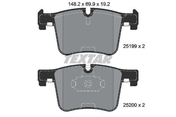 Bromsbeläggsats, Framaxel Textar Q+ 2519901 TEXTAR