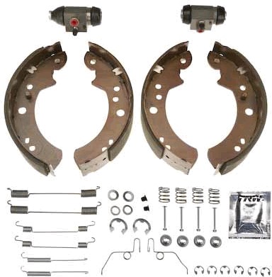 Bromsbackar, sats, Bakaxel, Bak Trw Brake kit BK1680 TRW