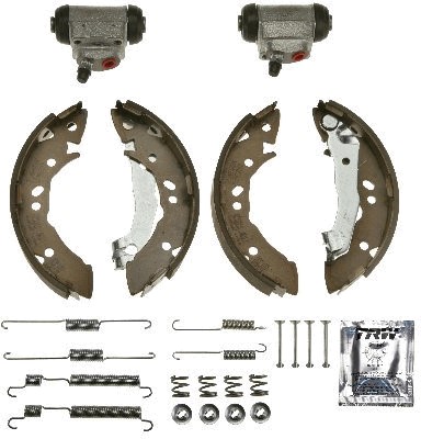 Bromsbackar, sats, Bak Trw Brake kit BK2607 TRW