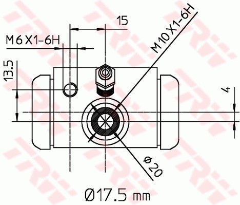Hjulcylinder, Bakaxel, Bak, Bakaxel höger, Bakaxel vänster, Bakax TRW