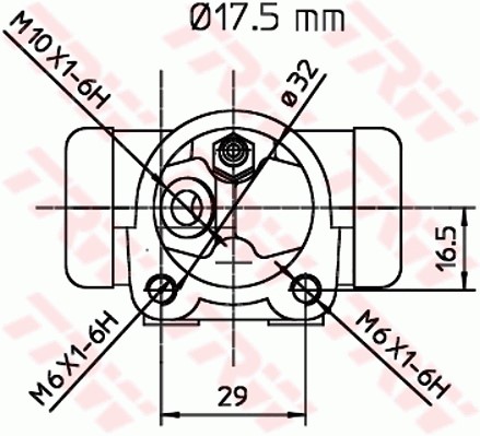 Hjulcylinder, Bakaxel höger Trw BWC247 TRW