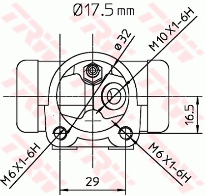 Hjulcylinder, Bakaxel vänster Trw BWC248 TRW