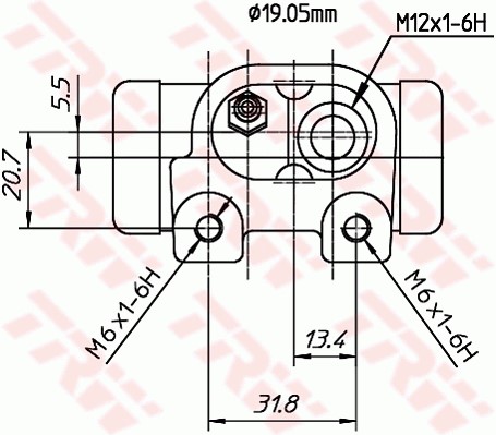 Hjulcylinder, Bakaxel Trw BWD307T TRW