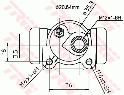 Hjulcylinder, Bakaxel, Bak, Bakaxel höger, Höger, Vänster Trw BWF TRW