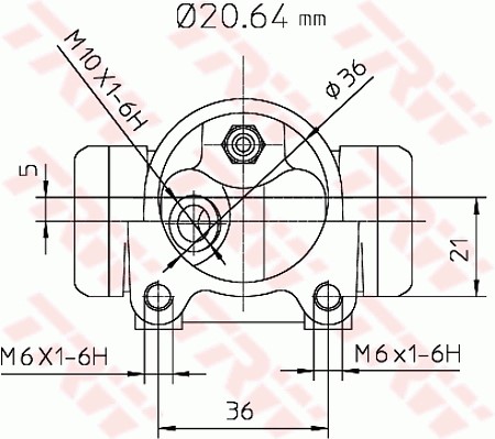 Hjulcylinder, Bakaxel, Framaxel, Bakaxel vänster, Vänster Trw BWF TRW
