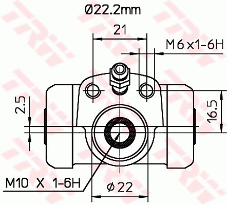 Hjulcylinder, Bakaxel, Bakaxel, båda sidor, Bakaxel höger, Bakaxe TRW Hjulcylinder, Bakaxel, Bakaxel, båda sidor, Bakaxel höger, Bakaxe TRW