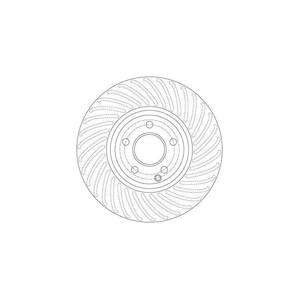 Bromsskiva Ventilerad, Framaxel Trw DF6195S TRW