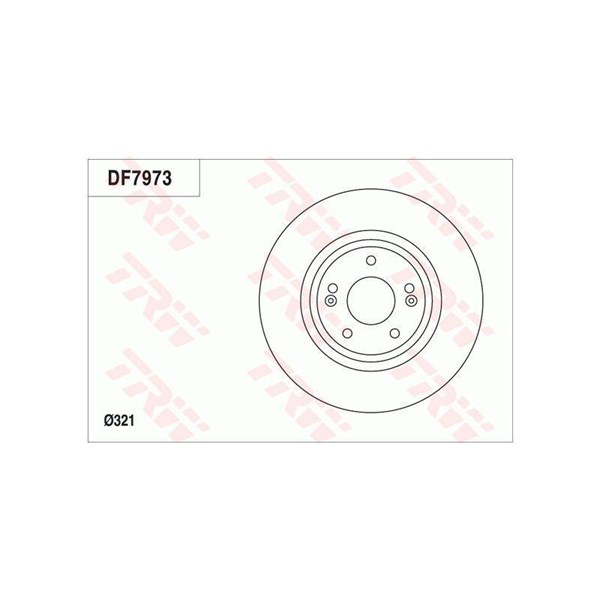 Bromsskiva Ventilerad, Framaxel Trw DF7973 TRW