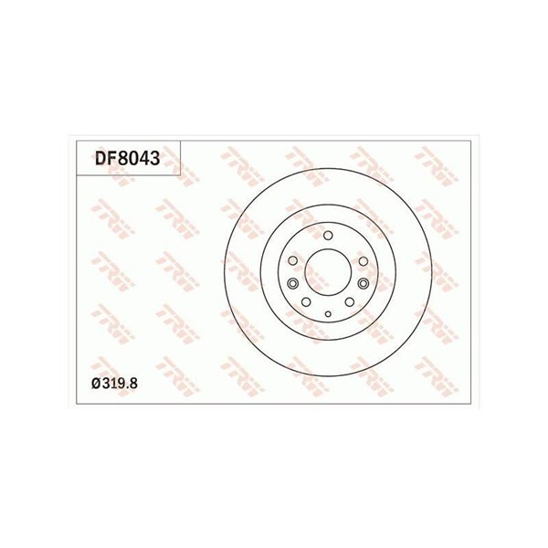 Bromsskiva Ventilerad, Framaxel Trw DF8043 TRW