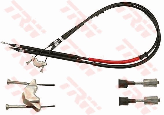 Vajer, parkeringsbroms, Bak, Mitt Trw GCH2512 TRW