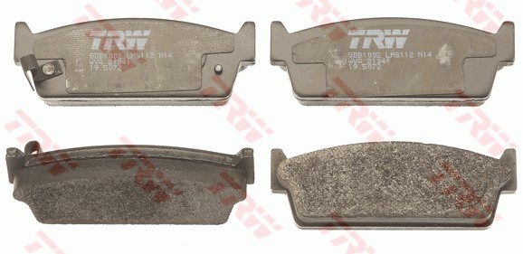 Bromsbeläggsats, Bakaxel Trw GDB1002 TRW