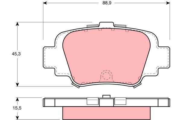 Bromsbeläggsats Trw GDB1060 TRW