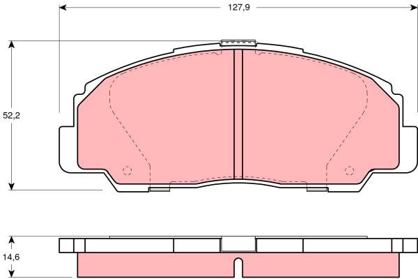 Bromsbeläggsats, Framaxel Trw GDB1135 TRW