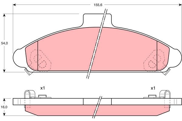 Bromsbeläggsats, Framaxel Trw GDB1136 TRW Bromsbeläggsats, Framaxel Trw GDB1136 TRW