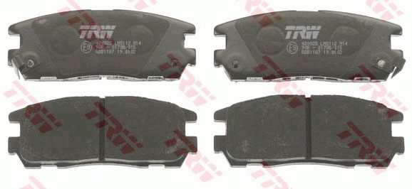 Bromsbeläggsats, Bakaxel Trw Cotec GDB1187 TRW