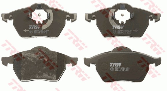 Bromsbeläggsats, Framaxel Trw Cotec GDB1275 TRW