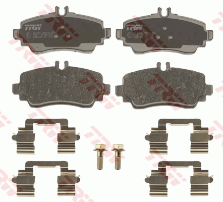 Bromsbeläggsats Ventilerad, Framaxel Trw Cotec GDB1293 TRW