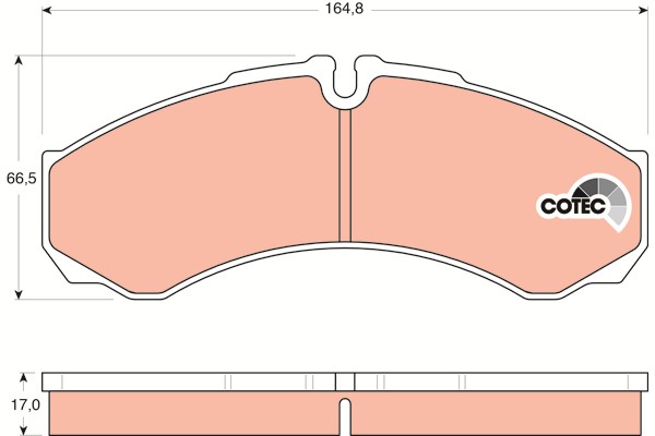 Bromsbeläggsats, Framaxel Trw Cotec GDB1534 TRW