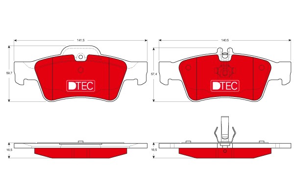 Bromsbeläggsats, Bakaxel Trw Dtec cotec GDB1546DTE TRW