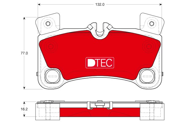 Bromsbeläggsats, Bakaxel Trw Dtec cotec GDB1775DTE TRW