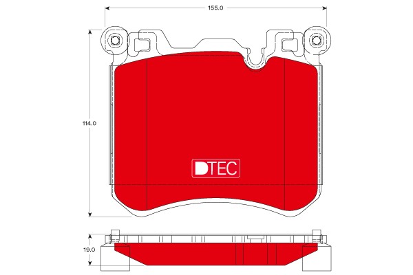 Bromsbeläggsats, Framaxel Trw Dtec cotec GDB1826DTE TRW