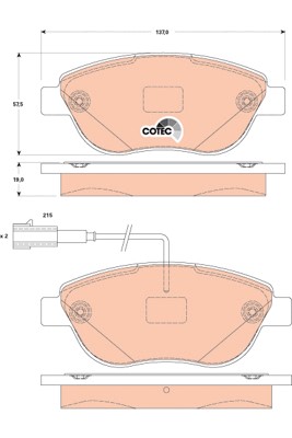Bromsbeläggsats, Framaxel Trw Cotec GDB1829 TRW