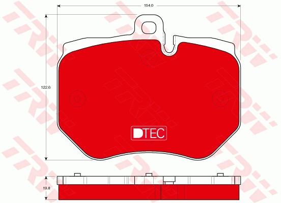 Bromsbeläggsats, Framaxel Trw Dtec cotec GDB1848DTE TRW